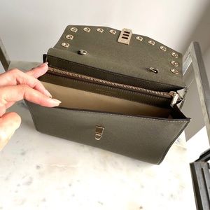 Henri Bendel Hunter Green Clutch